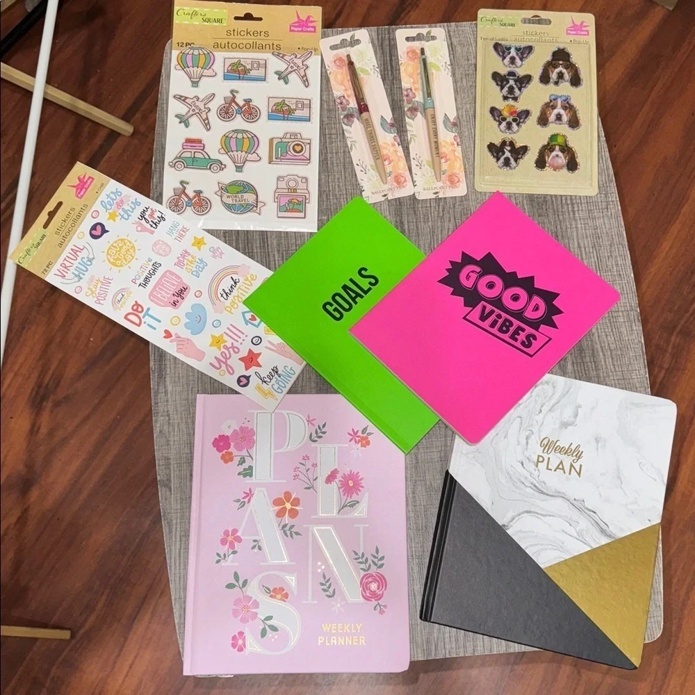 Planner Journal Set Stickers Pens Bundle Gift Set Cute Stationery